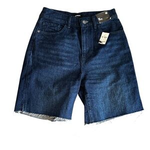 NWT Express High rise midi Bermuda Jean Shorts